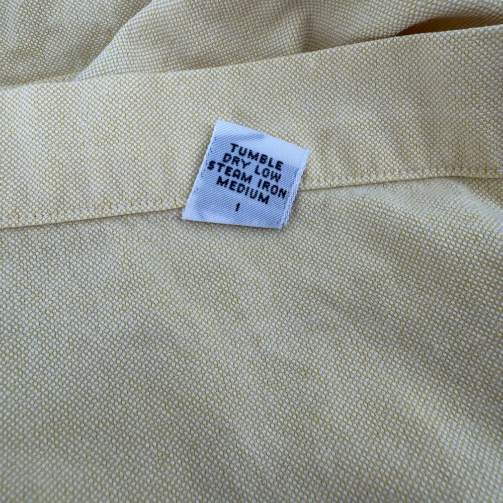 Ralph Lauren Yarmouth Oxford Button Down Shirt Mens 17 1/2 34 Yellow Polo Player - Picture 10 of 11